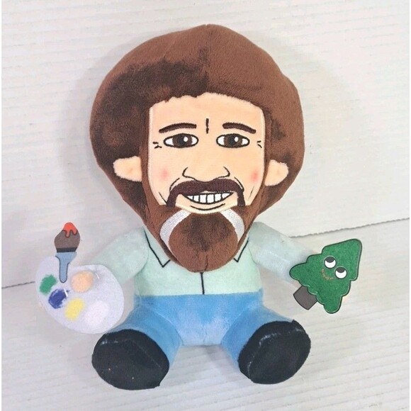 Bob Ross Phunny Kidrobot 8.5" Painting Artist Plush w/ Happy Tree Collectible - Picture 1 of 4
